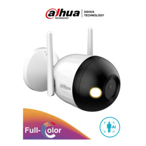 DAHUA F2C-LED - Cámara IP Bullet Wifi de 2 Megapíxeles/ Full Color/ Microfono Integrado/ 30 Mts de Luz Visible/ Ranura para MicroSD/ Lente 2.8mm/ IA con Detección de Humanos/ IP67