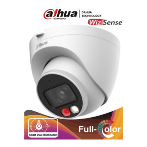 DAHUA IPC-HDW2249T-S-IL - Cámara IP Domo de 2 Megapíxeles/ Con Iluminador Dual Inteligente+Full Color/ WizSense/ Lente de 2.8mm/ 107 Grados de Apertura/ 30 Mts de IR y Luz Visible/ Micrófono Integrado/ WDR/ Ranura para Micro SD/ SMD Plus
