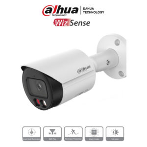 DAHUA IPC-HFW2249S-S-IL - Camara Bullet IP 2 Megapixeles/ Iluminador Dual Inteligente+Full Color/ WizSense/ Lente de 2.8mm/ 107 Grados/ Micrófono Integrado/ 30 Mts de IR y Luz Visible/ Metálica/ Ranura MicroSD/ WDR 120dB/ SMD Plus/ POE