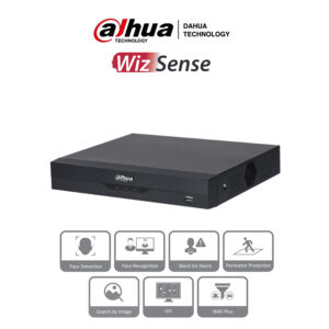DAHUA NVR2104HS-P-I2 - NVR DE 8 Megapixeles/ 4k/ 4 Canales IP/ WizSense/ 4 Puertos Poe/ H265+/ Rendimiento de 80 Mbps/ HDMI y VGA/ 1 Ch de Reconocimiento Facial/ Protección Perimetral/ SMD Plus/ 1 Bahía de Disco Duro de 10 TB/