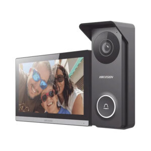 Kit de Videoportero Hibrido TurboHD con Pantalla LCD touch de 7" Wi-Fi / Frente de Calle para Exterior Metálico / 720p (1 Megapíxel )117° de Visión (Gran Angular) / Llamada a App Hik-Connect